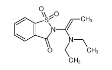 96439-62-2 2-((E)-1-Diethylamino-propenyl)-1,1-dioxo-1,2-dihydro-1λ6-benzo[d]isothiazol-3-one