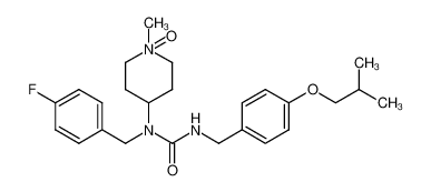 N-(4-fluorobenzyl)-N-(1-methyl-1-oxopiperidin-4-yl)-N'-(4-isobutoxybenzyl)carbamide 1134815-71-6