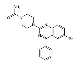 1-[4-(6-bromo-4-phenylquinazolin-2-yl)piperazin-1-yl]ethanone 5861-60-9