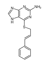 6-(3-phenylprop-2-enylsulfanyl)-7H-purin-2-amine 6266-72-4