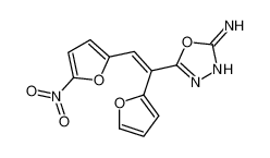 5-[(E)-1-(furan-2-yl)-2-(5-nitrofuran-2-yl)ethenyl]-1,3,4-oxadiazol-2-amine 17505-25-8