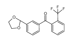 [3-(1,3-dioxolan-2-yl)phenyl]-[2-(trifluoromethyl)phenyl]methanone 898759-31-4