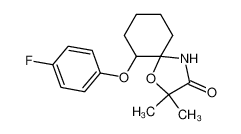 59798-77-5 6-(4-fluoro-phenoxy)-2,2-dimethyl-1-oxa-4-aza-spiro[4.5]decan-3-one