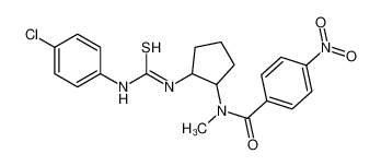 N-[2-[(4-chlorophenyl)carbamothioylamino]cyclopentyl]-N-methyl-4-nitrobenzamide 77051-92-4