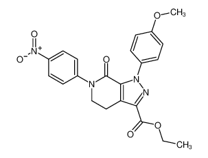 536759-91-8 4,5,6,7-四氢-1-(4-甲氧基苯基)-6-(4-硝基苯基)-7-氧代-1H-吡唑并[3,4-c]吡啶-3-羧酸乙酯