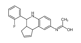 N-[4-(2-fluorophenyl)-3a,4,5,9b-tetrahydro-3H-cyclopenta[c]quinolin-8-yl]acetamide 6043-23-8