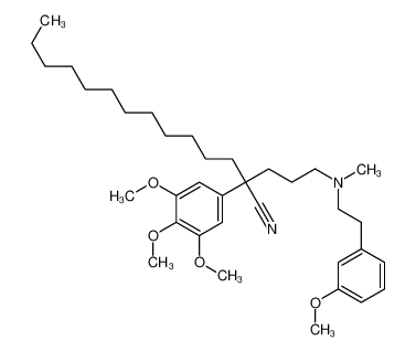 2-[3-[2-(3-methoxyphenyl)ethyl-methylamino]propyl]-2-(3,4,5-trimethoxyphenyl)tetradecanenitrile 85247-76-3