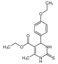 ethyl 4-(4-ethoxyphenyl)-6-methyl-2-thioxo-1,2,3,4-tetrahydropyrimidine-5-carboxylate 293764-13-3