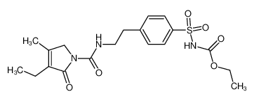 [[4-[2-[[(3-Ethyl-2,5-dihydro-4-methyl-2-oxo-1H-pyrrol-1-yl)carbonyl]amino]ethyl]phenyl]sulfonyl]-carbamic acid ethyl ester 318515-70-7