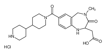 2-[(2S)-4-methyl-3-oxo-7-(4-piperidin-4-ylpiperidine-1-carbonyl)-2,5-dihydro-1H-1,4-benzodiazepin-2-yl]acetic acid,hydrochloride