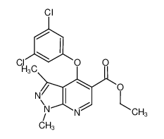 ethyl 4-(3,5-dichlorophenoxy)-1,3-dimethylpyrazolo[3,4-b]pyridine-5-carboxylate 174842-36-5