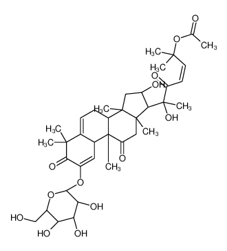 [(E,6R)-6-hydroxy-6-[(8S,9R,10R,13R,14S,16R,17R)-16-hydroxy-4,4,9,13,14-pentamethyl-3,11-dioxo-2-[(3R,4S,5S,6R)-3,4,5-trihydroxy-6-(hydroxymethyl)oxan-2-yl]oxy-8,10,12,15,16,17-hexahydro-7H-cyclopenta[a]phenanthren-17-yl]-2-methyl-5-oxohept-3-en-2-yl] ace 1398-78-3