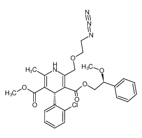 103094-33-3 spectrum, (-)-2-<(2-azidoethoxy)methyl>-4-(2-chlorophenyl)-5-(methoxycarbonyl)-3-<(2(S)-methoxy-2-phenethoxy)carbonyl>-6-methyl-1,4-dihydropyridine