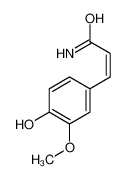 (E)-3-(4-hydroxy-3-methoxyphenyl)prop-2-enamide 19272-90-3