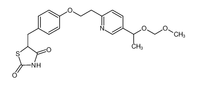 5-(4-(2-(5-(1-(methoxymethoxy)ethyl)pyridin-2-yl)ethoxy)benzyl)thiazolidine-2,4-dione 184766-39-0