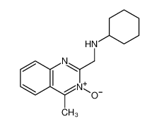 N-[(4-methyl-3-oxidoquinazolin-3-ium-2-yl)methyl]cyclohexanamine 63362-26-5