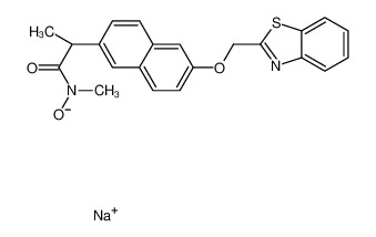 sodium,(2S)-2-[6-(1,3-benzothiazol-2-ylmethoxy)naphthalen-2-yl]-N-methyl-N-oxidopropanamide 169626-43-1