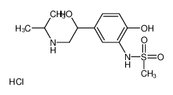 N-{2-Hydroxy-5-[1-hydroxy-2-(isopropylamino)ethyl]phenyl}methanes ulfonamide hydrochloride (1:1)