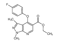 4-(4-氟苯氧基)-1,3-二甲基-1H-吡唑并[3,4-b]吡啶-5-羧酸乙酯