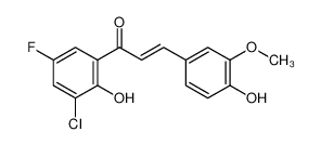 (E)-1-(3-chloro-5-fluoro-2-hydroxyphenyl)-3-(4-hydroxy-3-methoxyphenyl)prop-2-en-1-one 4108-00-3