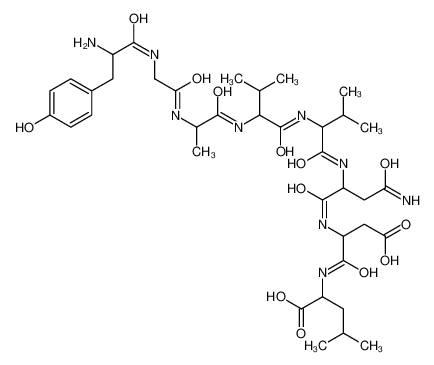 2-[[2-[[4-amino-2-[[2-[[2-[2-[[2-[[2-amino-3-(4-hydroxyphenyl)propanoyl]amino]acetyl]amino]propanoylamino]-3-methylbutanoyl]amino]-3-methylbutanoyl]amino]-4-oxobutanoyl]amino]-3-carboxypropanoyl]amino]-4-methylpentanoic acid 103424-74-4