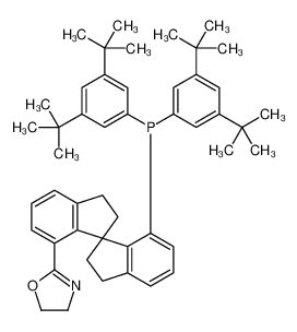 bis(3,5-ditert-butylphenyl)-[(3S)-4-(4,5-dihydro-1,3-oxazol-2-yl)-3,3'-spirobi[1,2-dihydroindene]-4'-yl]phosphane 1040274-18-7