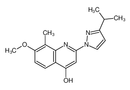 7-methoxy-8-methyl-2-(3-propan-2-ylpyrazol-1-yl)-1H-quinolin-4-one 922520-04-5