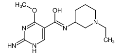 2-amino-N-(1-ethylpiperidin-3-yl)-4-methoxypyrimidine-5-carboxamide 84332-20-7