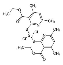 ethyl 2-[dichloro-(3-ethoxycarbonyl-4,6-dimethylpyridin-2-yl)sulfanylstannyl]sulfanyl-4,6-dimethylpyridine-3-carboxylate 69272-27-1