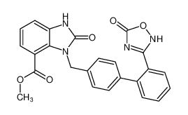 methyl 2-oxo-3-((2'-(5-oxo-2,5-dihydro-1,2,4-oxadiazol-3-yl)-[1,1'-biphenyl]-4-yl)methyl)-2,3-dihydro-1H-benzo[d]imidazole-4-carboxylate 1403474-78-1
