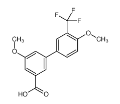 3-methoxy-5-[4-methoxy-3-(trifluoromethyl)phenyl]benzoic acid 1261900-53-1