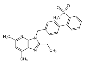 3-<<2'-aminosulfonyl><1,1'-biphenyl-4-yl>-methyl>-5,7-dimethyl-2-ethyl-imidazo<4,5-b>pyridine 145004-89-3