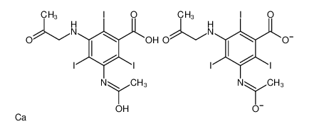 3-acetamido-5-(acetonylamino)-2,4,6-triiodo-benzoate, λ<sup>2</sup>-calcane 20828-80-2