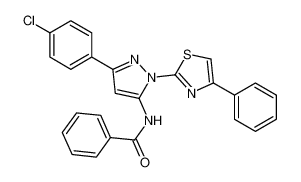 74101-29-4 N-[5-(4-氯苯基)-2-(4-苯基-1,3-噻唑-2-基)吡唑-3-基]苯甲酰胺