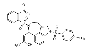 1070913-08-4 spectrum, (R)-6-(2-methylprop-1-en-1-yl)-5-((2-nitrophenyl)sulfonyl)-1-tosyl-3,4,5,6-tetrahydro-1H-azepino[5,4,3-cd]indole