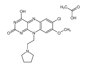 7-chloro-8-methoxy-10-(2-pyrrolidin-1-ium-1-ylethyl)benzo[g]pteridine-2,4-dione,acetate