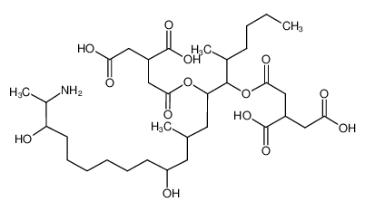 2-[2-[(5R,6R,7S,9S,11R,18R,19S)-19-氨基-6-(3-羧基-5-羟基-5-氧代戊酰)氧基-11,18-二羟基-5,9-二甲基二十碳n-7-基]氧基-2-氧代乙基]丁二酸