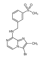 3-bromo-2-methyl-N-[(3-methylsulfonylphenyl)methyl]imidazo[1,2-a]pyrazin-8-amine 1436383-97-9