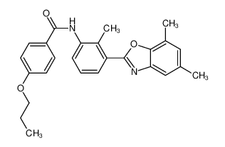 N-[3-(5,7-dimethyl-1,3-benzoxazol-2-yl)-2-methylphenyl]-4-propoxybenzamide 590395-83-8