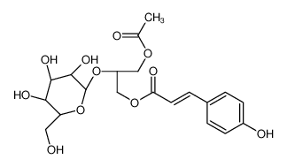 [(2S)-3-acetyloxy-2-[3,4,5-trihydroxy-6-(hydroxymethyl)oxan-2-yl]oxypropyl] (E)-3-(4-hydroxyphenyl)prop-2-enoate 114420-67-6