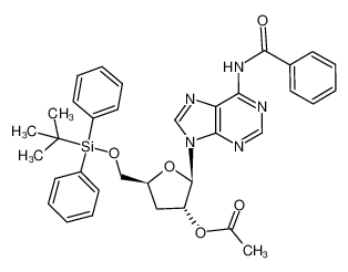 80615-03-8 (2R,3R,5S)-2-(6-benzamido-9H-purin-9-yl)-5-(((tert-butyldiphenylsilyl)oxy)methyl)tetrahydrofuran-3-yl acetate