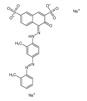 Disodium (4Z)-4-({2-methyl-4-[(E)-(2-methylphenyl)diazenyl]phenyl }hydrazono)-3-oxo-3,4-dihydro-2,7-naphthalenedisulfonate 8005-61-6