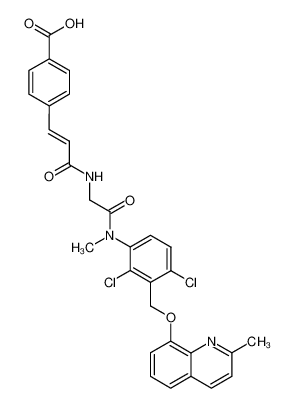 179621-23-9 8-[3-[N-(4-carboxycinnamoylglycyl)-N-methylamino]-2,6-dichlorobenzyloxy]-2-methylquinoline