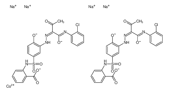 71603-79-7 structure, C46H32Cl2CoN8Na4O14S2