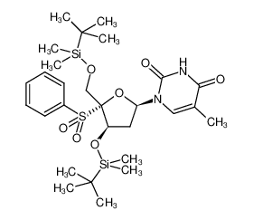 1182869-43-7 1-[4-benzenesulfonyl-3,5-bis-O-(tert-butyldimethylsilyl)-2-deoxy-β-D-threo-pentofuranosyl]thymine