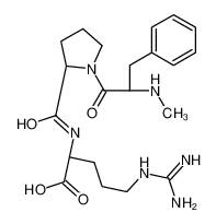 (2S)-5-(diaminomethylideneamino)-2-[[(2S)-1-[(2S)-2-(methylamino)-3-phenylpropanoyl]pyrrolidine-2-carbonyl]amino]pentanoic acid 162435-91-8