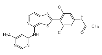 1365990-69-7 structure, C19H14Cl2N6OS