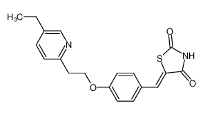 (5Z)-5-[[4-[2-(5-ethylpyridin-2-yl)ethoxy]phenyl]methylidene]-1,3-thiazolidine-2,4-dione 627502-58-3