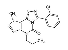 3-(2-chlorophenyl)-9-methyl-6-propyl-[1,2,4]triazolo[3,4-f]purin-5-one 135445-81-7