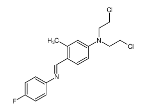 (E)-N,N-bis(2-chloroethyl)-4-(((4-fluorophenyl)imino)methyl)-3-methylaniline